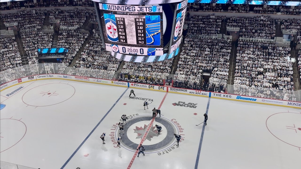 Jets–Blues Gm. 1 Starting Lineups, “True North” Anthems + Puck Drop