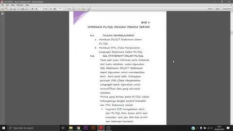 Interaksi PL/SQL dengan Oracle Server