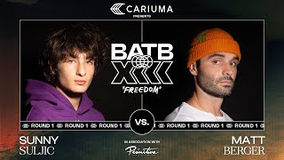 BATB 13: Sunny Suljic Vs. Matt Berger  Round 1: Battle At The Berrics Presented By Cariuma