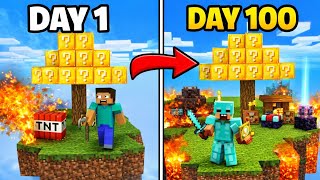 I Survived 100 Days on a Lucky Sky Tree in Minecraft
