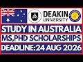 How to Apply For Deakin University Scholarships 2026 | Fully Funded Masters &amp; PhD Step-by-Step Guide
