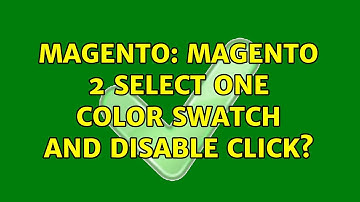 Magento: Magento 2 select one color swatch and disable click?