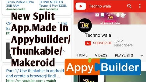 New Split Screen App.Make In Appybuilder,Thunkable,Makeroid.