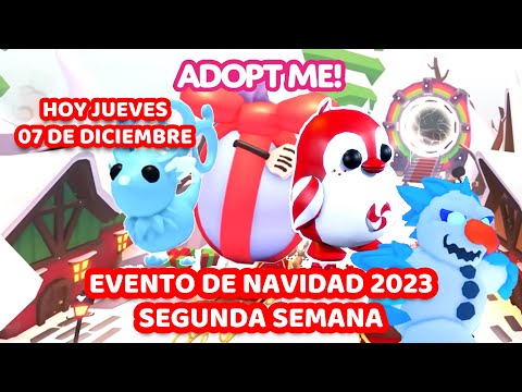 🔴EN VIVO  NUEVO PINGUINO DE MENTA Y FLOR DE NIENE EN LA SEGUNDA SEMANA DE  NAVIDAD 2023 ADOPT ME 