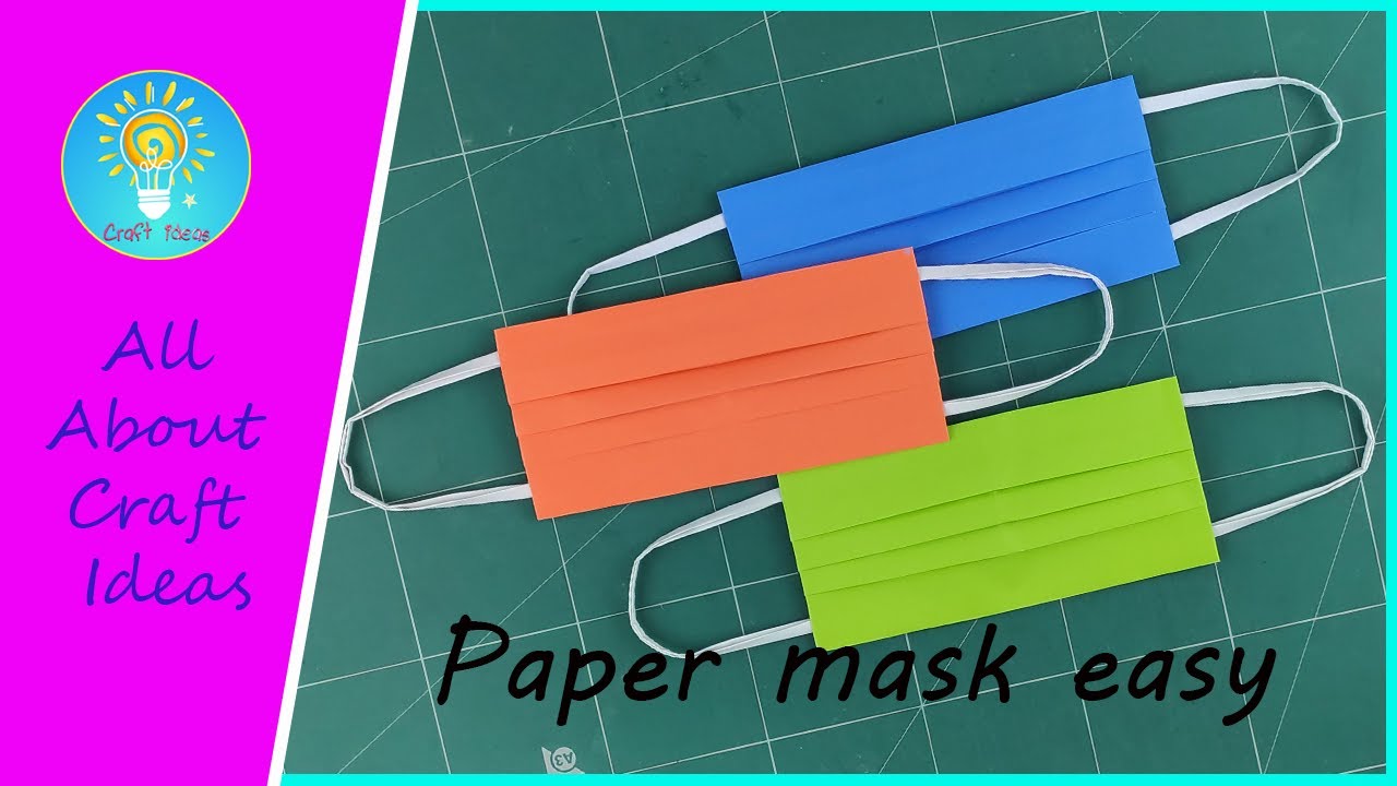 How to make a PAPER MASK Easy Origami FACE MASK from Paper very