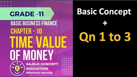 Class 11 Finance | Chapter 10 Time Value of Money  | Qn 1 to  3 Solved in Nepali 📊📘 New Syllabus NEB