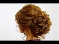 Hairstyle for long hair. Prom updo