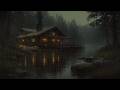 Dark Forest Night Ambience 🌩️ Rain and Thunder Sounds for Sleep