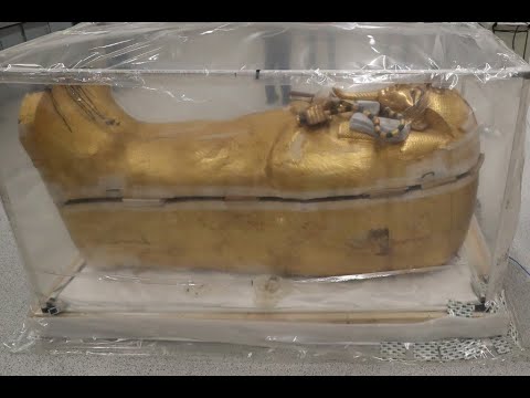 الكشف عن تابوت توت عنخ آمون في مصر