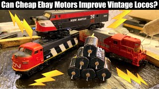 Can Cheap Ebay Motors Improve Vintage HO Locomotives?