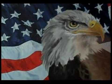 Acylic American Eagle Painting