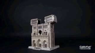 CubicFun 3D Puzzle MC260H Notre Dame De Paris,Building Jigsaws,293 Pieces