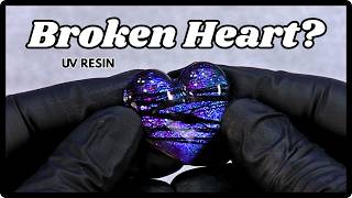 I Made Beautiful Cracked Hearts using UV Resin