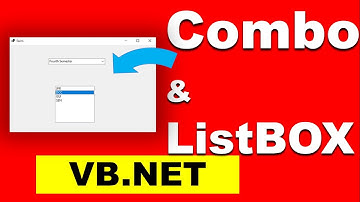 How to implement List Box and ComboBox in vb.net | ListBox & ComboBoX implementation in VB.NET |