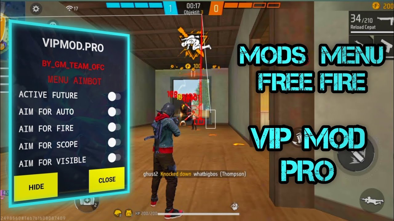 UPDATE MODS MENU FREE FIRE BY VIPMOD PRO🤯MODS MENU FREE