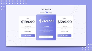 Pricing Component with Toggle Button | Frontend Mentor Challenge | Responsive Design