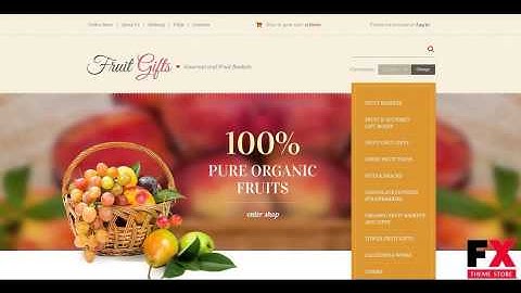 Preview Fruit Gifts VirtueMart Template TMT