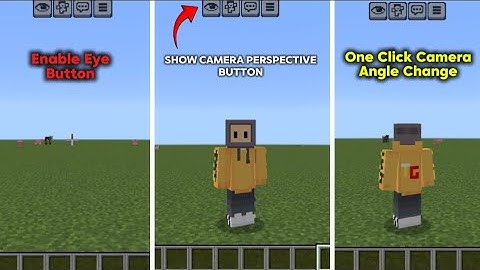 How To Enable Camera Perspective Button in Minecraft PE | One Click Camera Angle Change in MCPE