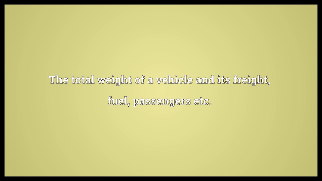 Gross weight Meaning | Wordogram
