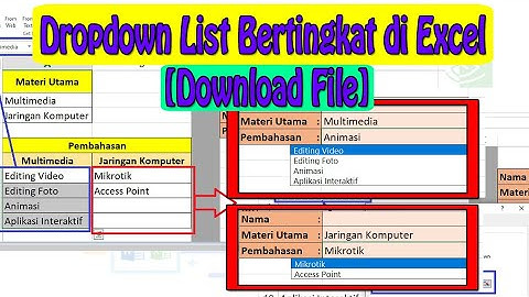 Cara Membuat Dropdown List Bertingkat di Excel [Download File xlsx]