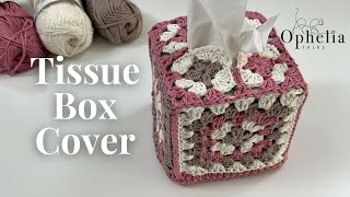 Easy Crochet Tissue Box Cover // New & Improved Design // Ophelia Talks Crochet