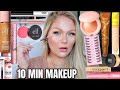Easy everyday 10 minute makeup routine drugstore  high end  kelly strack