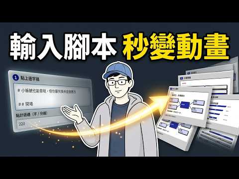 把文字變成知識型動畫！知識型 AI 動畫工具，跟著做就可以，一鍵打造 動態影片！