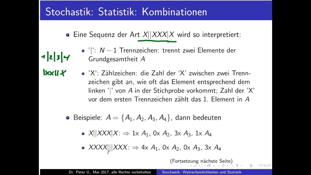 Stochastik Teil 35: Kombinationen mit Wiederholung - YouTube