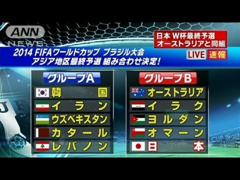 日本は豪 イラクなどと同組 W杯最終予選組合せ 12 03 09 Youtube