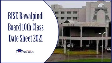 BISE Rawalpindi Board 10th Class Date Sheet 2021