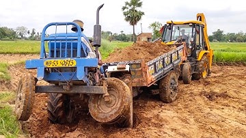 Jcb 3dx Backhoe Machine Loading Mud  Powertrack 434 Ds Plus Tractor | Jcb Tractor | Jcb Video | Jcb