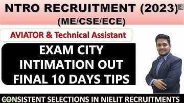 NTRO EXAM LATEST UPDATE | NTRO TECHNICAL ASSISTANT & AVIATOR EXAM PREPARATION (2023)
