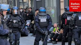 WATCH: French Police Make Arrests Amid Protests Across Paris As Demonstrations Continue