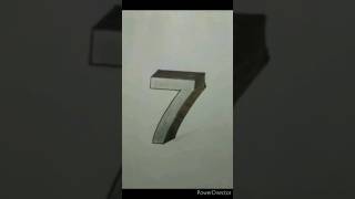 how to draw a 3D number 7 |easy step-by-step| #art #drawing #trending #viral #shorts