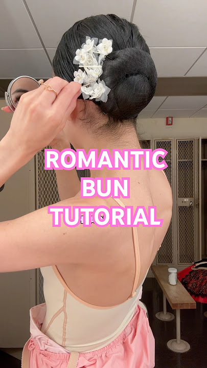 ROMANTIC BUN TUTORIAL #ballerina#bun#balletbun#tutorial#hairtutorial#giselle#hair#romanticbun