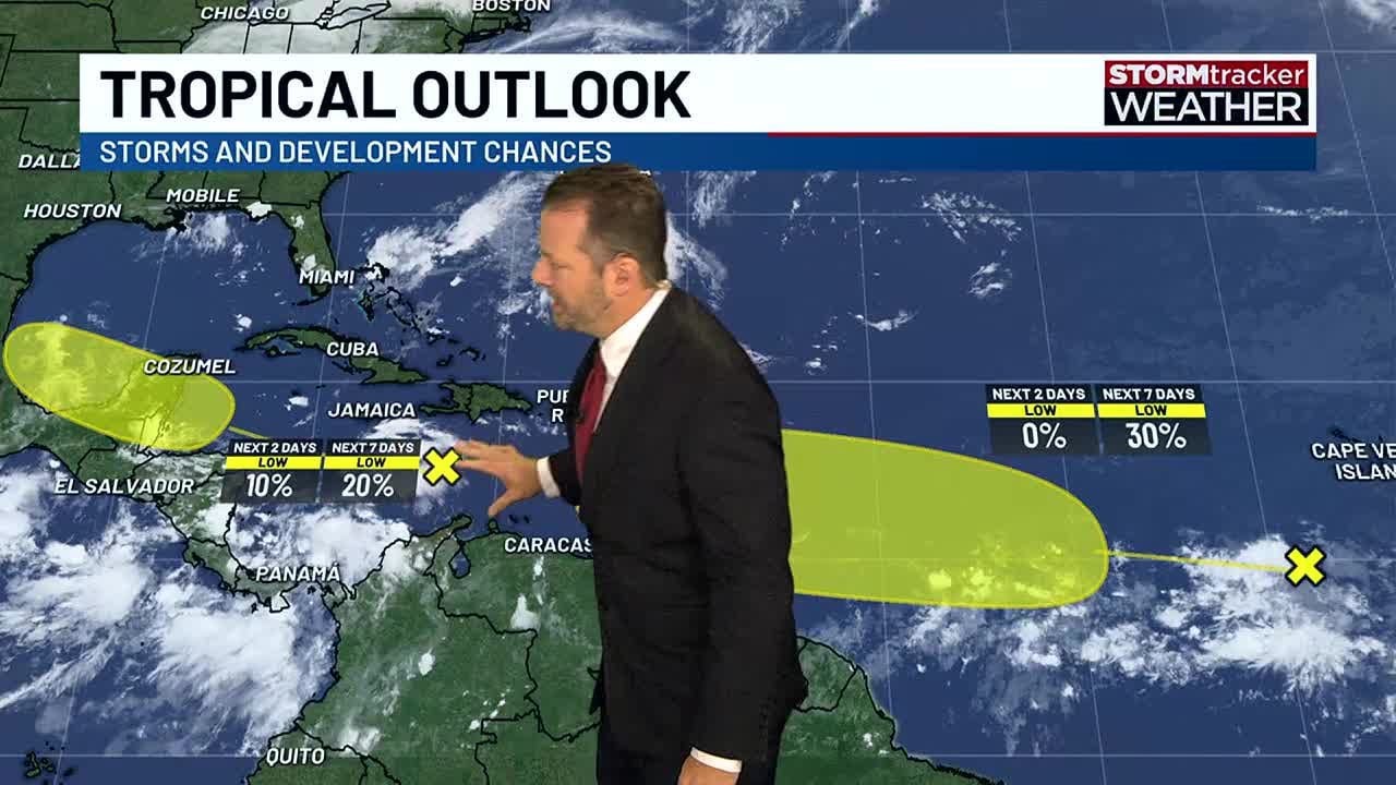 Hot days and scattered storms in store - YouTube