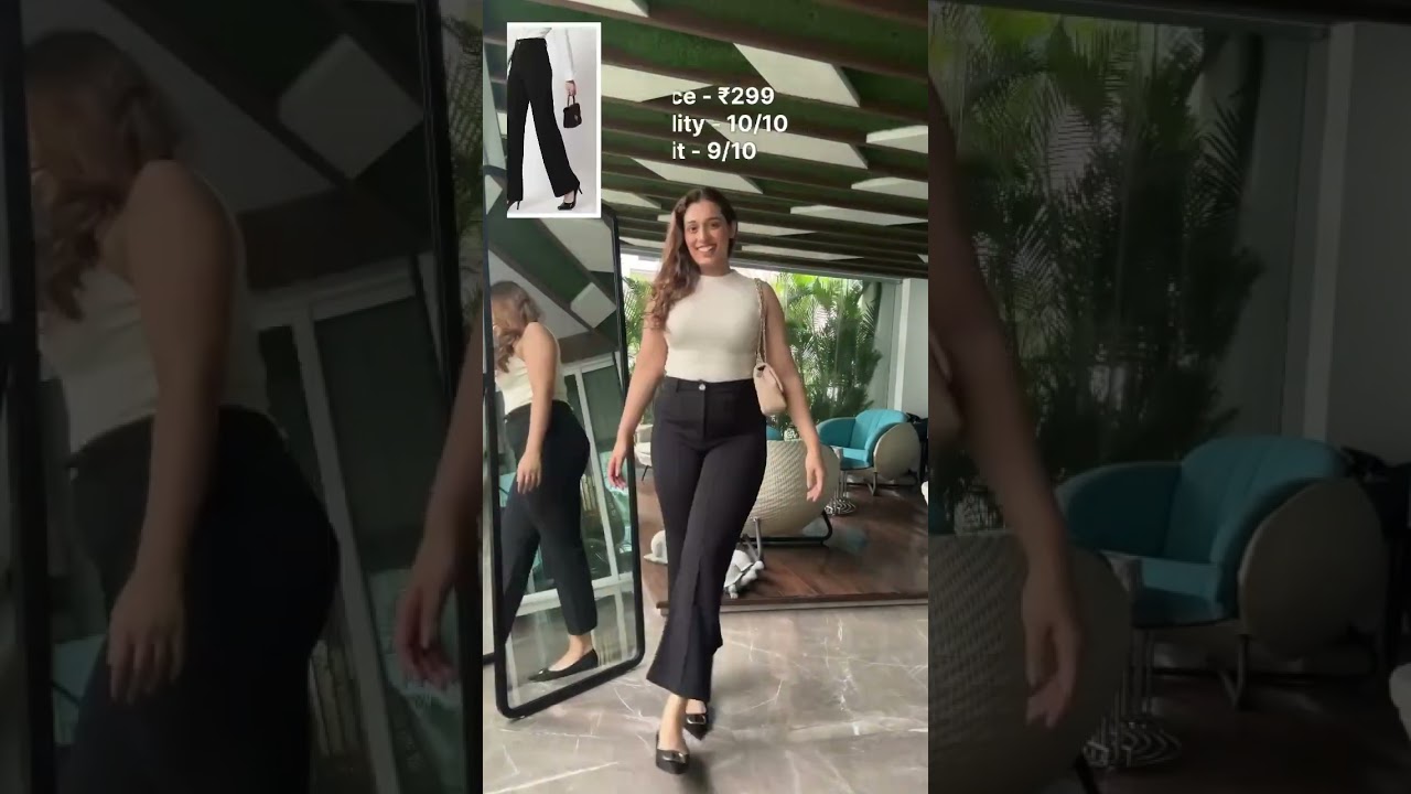 Amazon Fashion Finds Trouser under ₹500, for office/college, try-on Haul on 5’8 Tall Girl, XL Size