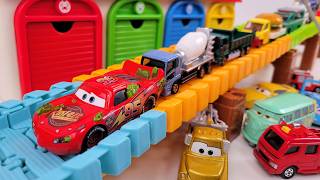 車のおもちゃで名前を覚えよう!TAYOガレージ&カラフルコース☆ Let's learn names with toy cars