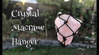 How to make a macrame net to hang crystals in - Twine/thread/cord hanger