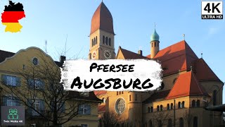 🇩🇪 AUGSBURG | GERMANY | 4K | An autumn walk along Pfersee and Thelottviertel