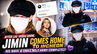 After Las Vegas Show, Jimin Comes Home To Incheon — His Wave & Smile Melt ARMY Completely screenshot 4