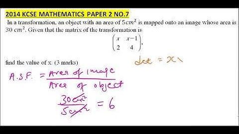 2014 KCSE MATHEMATICS PAPER 2 NO 7