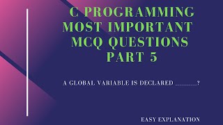 C PROGRAMMING MOST IMPORTANT INTERVIEW QUESTIONS- PART 5