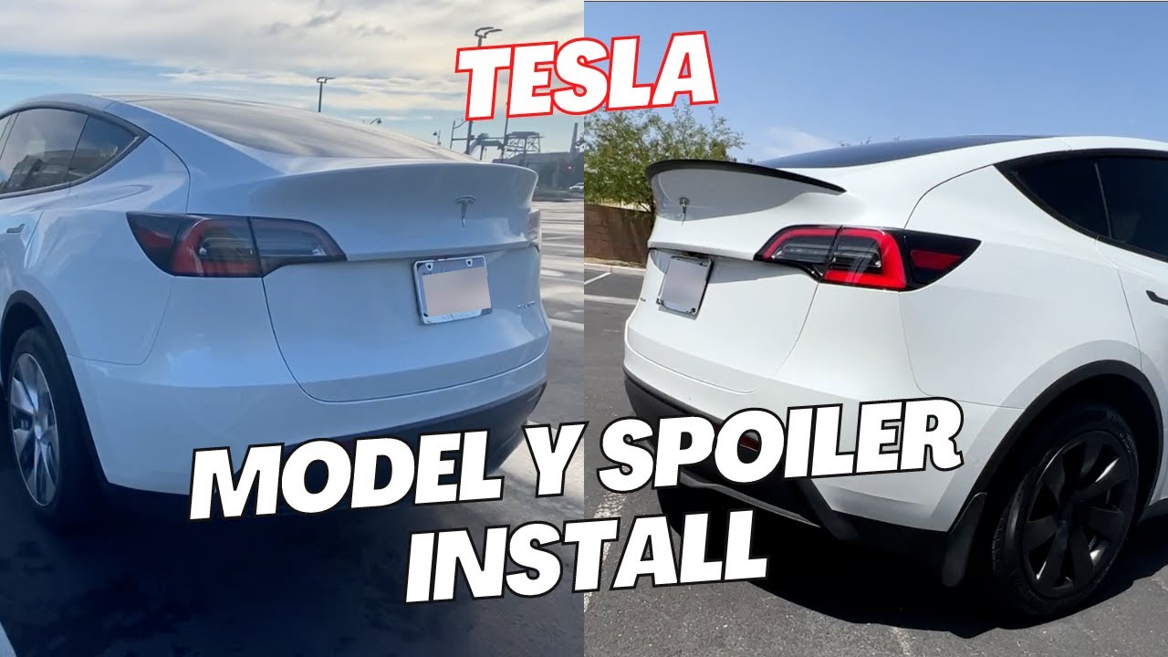 Tesla Model Y SPOILER Install!! 