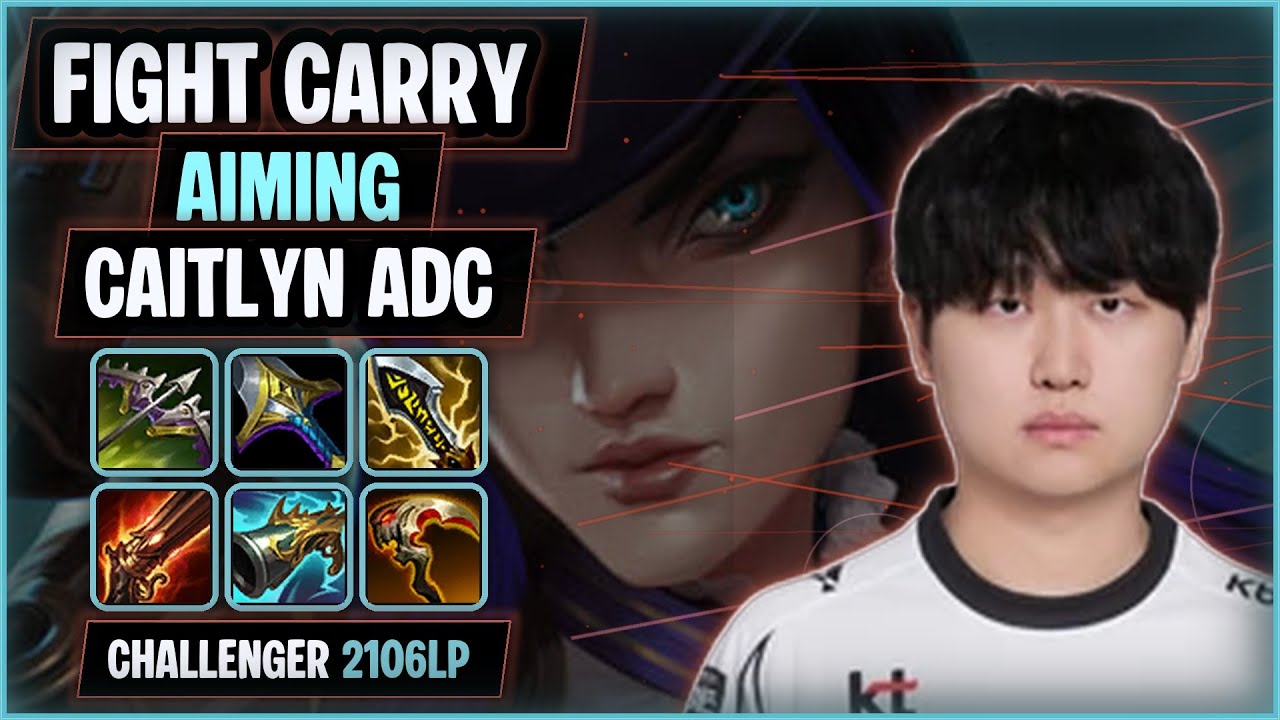 Aiming Caitlyn ADC vs Jhin | KR Challenger 2,106LP SoloQ - YouTube