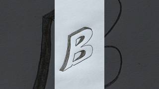 Easy 3D letter B Drawing | 3d Letter Drawing| #3d #3dart #3dletterdrawing #3dletters #drawing
