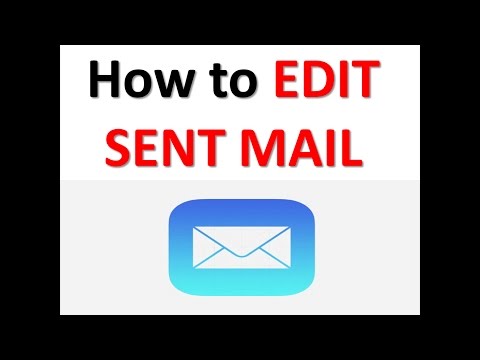 How to EDIT SENT MAIL.#1