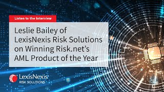 Risk.net Risk Technology Award - Anti-Money Laundering Product of the Year