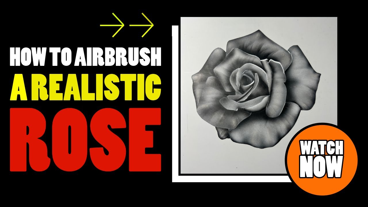 How to Airbrush a Realistic  Rose – Full Tutorial for Beginners