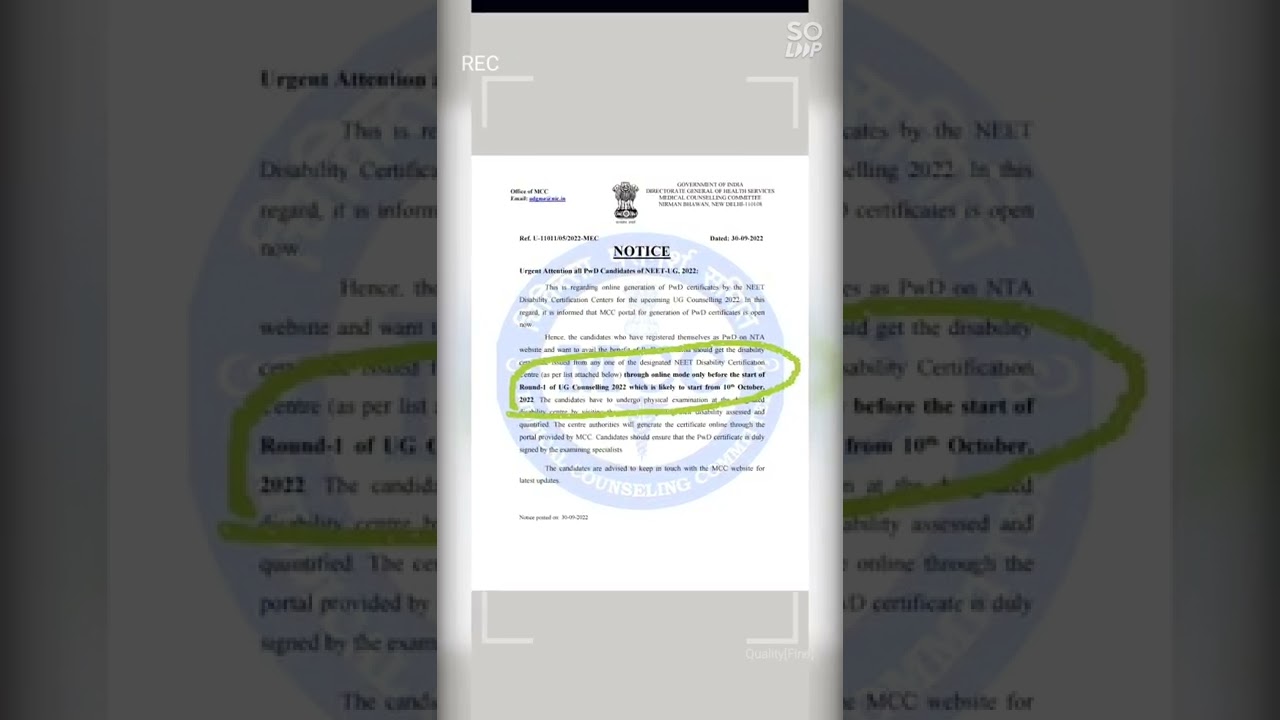 MCC NOTICE 😯 //Registration Process For All India Councelling For MBBS✅😯✅@neet2022